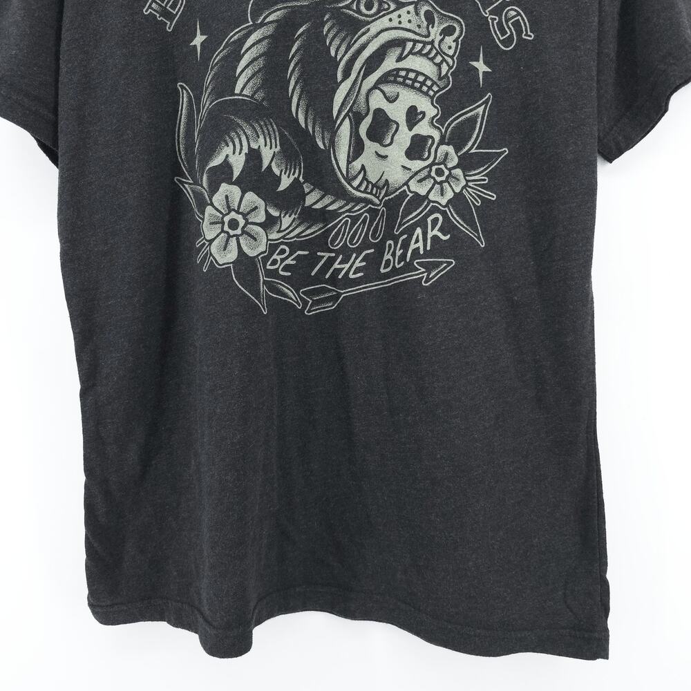 Next Level Womens Boho Brian Marquis Dark Gray Be The Bear Graphic T-shirt | L - Picture 3 of 9